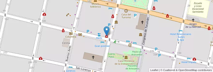 Mapa de ubicacion de Farmc San Gabriel en الأرجنتين, Tucumán, San Miguel De Tucumán, Departamento Capital, San Miguel De Tucumán.