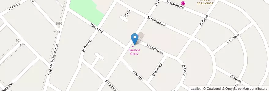 Mapa de ubicacion de Farmcia Gerez en Argentine, Province De Buenos Aires, Partido De La Matanza, Ciudad Evita.