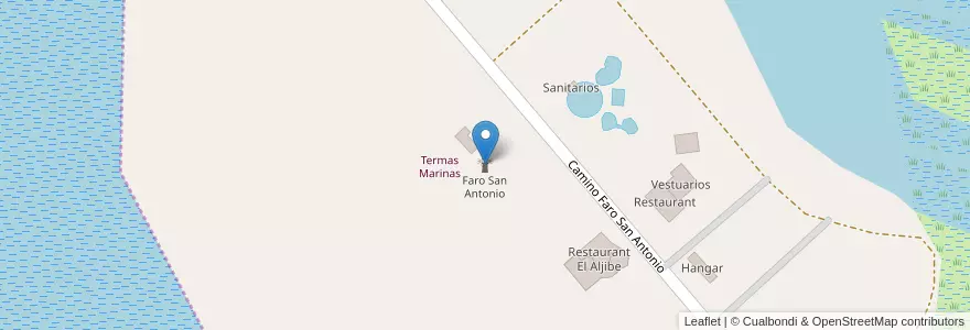 Mapa de ubicacion de Faro San Antonio en Argentinië, Buenos Aires, Partido De La Costa.