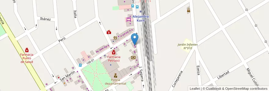 Mapa de ubicacion de Fase Deportes en الأرجنتين, بوينس آيرس, Partido De San Vicente.