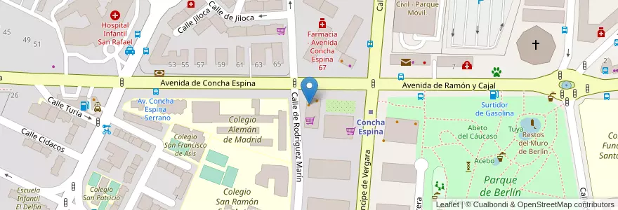 Mapa de ubicacion de Fass en スペイン, マドリード州, Comunidad De Madrid, Área Metropolitana De Madrid Y Corredor Del Henares, Madrid.