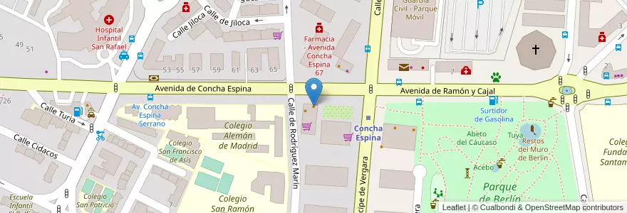 Mapa de ubicacion de Fass en Spanien, Autonome Gemeinschaft Madrid, Autonome Gemeinschaft Madrid, Área Metropolitana De Madrid Y Corredor Del Henares, Madrid.