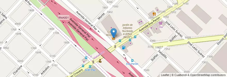Mapa de ubicacion de Fast Burger, Mataderos en Аргентина, Буэнос-Айрес, Comuna 9, Буэнос-Айрес.
