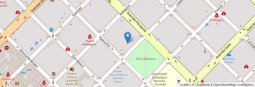 Mapa de ubicacion de Fast Food Zorzón en アルゼンチン, チャコ州, Departamento San Fernando, Resistencia, Resistencia.