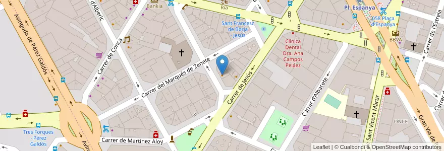 Mapa de ubicacion de Fata Morgana en Spanje, Valencia, Valencia, Comarca De València, Valencia.
