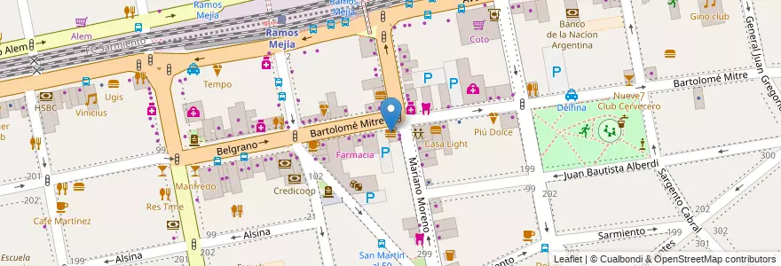 Mapa de ubicacion de Fatay Aladino en Arjantin, Buenos Aires, Partido De La Matanza, Ramos Mejía.