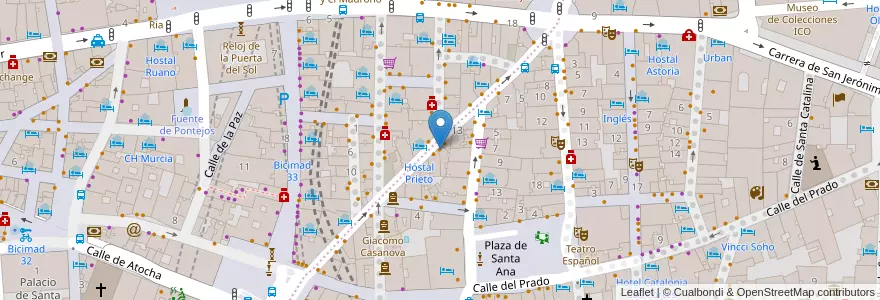Mapa de ubicacion de Fatigas del querer en 스페인, Comunidad De Madrid, Comunidad De Madrid, Área Metropolitana De Madrid Y Corredor Del Henares, 마드리드.
