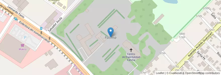 Mapa de ubicacion de Fátima en Argentine, Misiones, Departamento Capital, Municipio De Garupá.