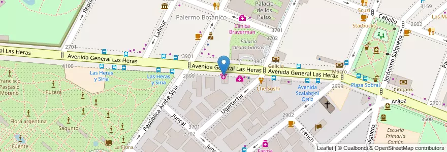 Mapa de ubicacion de Faunatikos, Palermo en アルゼンチン, Ciudad Autónoma De Buenos Aires, ブエノスアイレス, Comuna 14.