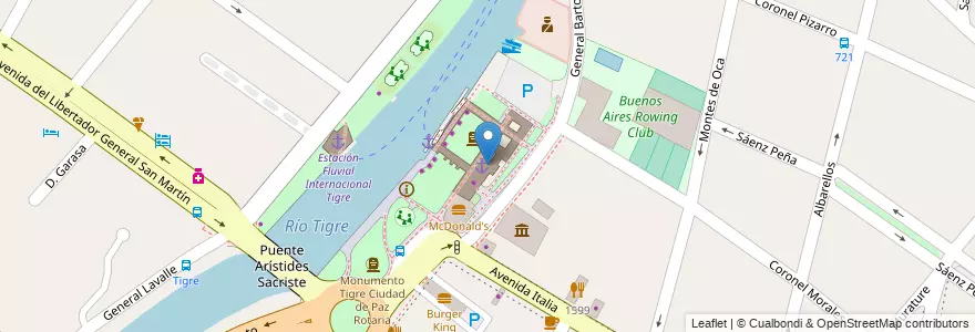 Mapa de ubicacion de Faustino en Arjantin, Buenos Aires, Partido De Tigre, Tigre.