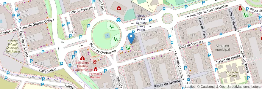 Mapa de ubicacion de Fausto's en إسبانيا, منطقة مدريد, منطقة مدريد, Área Metropolitana De Madrid Y Corredor Del Henares, San Fernando De Henares.