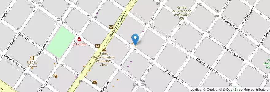 Mapa de ubicacion de Favela café bar en Argentina, Buenos Aires, Partido De San Pedro, San Pedro.