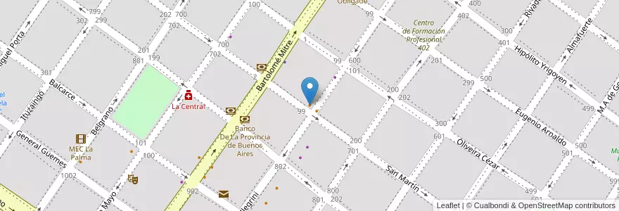 Mapa de ubicacion de Favela Grill en アルゼンチン, ブエノスアイレス州, Partido De San Pedro, San Pedro.