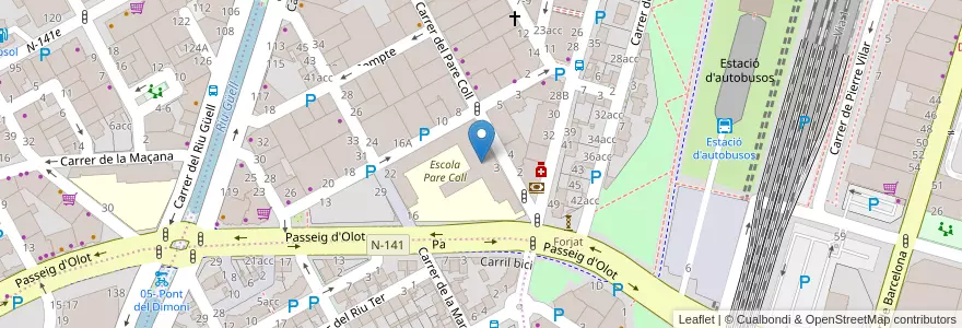 Mapa de ubicacion de FEDAC SANT NARCÍS en スペイン, カタルーニャ州, ジローナ, Gironès, ジローナ.
