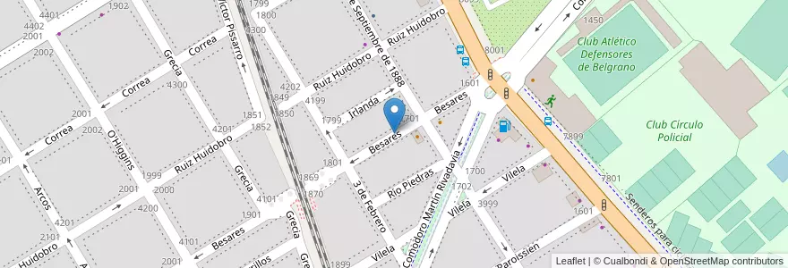 Mapa de ubicacion de Fede, Nuñez en Arjantin, Ciudad Autónoma De Buenos Aires, Buenos Aires, Comuna 13.