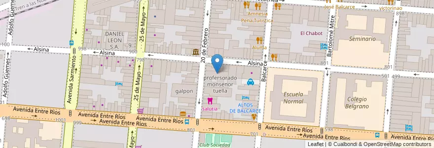 Mapa de ubicacion de federacion de centros vecinales en Argentinien, Salta, Capital, Municipio De Salta, Salta.