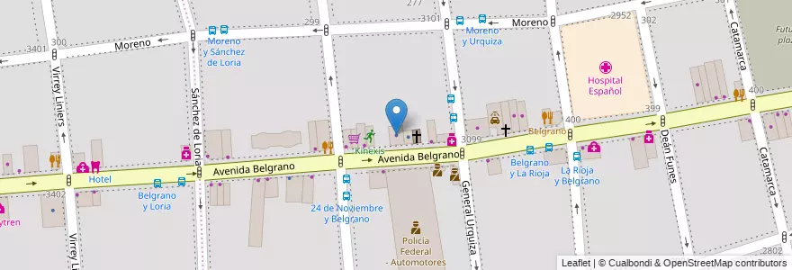 Mapa de ubicacion de Federacion Patronal Seguros S.A., Balvanera en الأرجنتين, Ciudad Autónoma De Buenos Aires, Comuna 3, Buenos Aires.