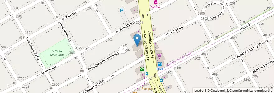 Mapa de ubicacion de Federación Patronal Seguros en Argentinië, Buenos Aires, Martínez.
