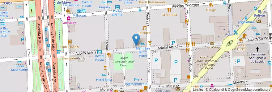 Mapa de ubicacion de Federal Seguros S.A., Montserrat en アルゼンチン, Ciudad Autónoma De Buenos Aires, Comuna 1, ブエノスアイレス.