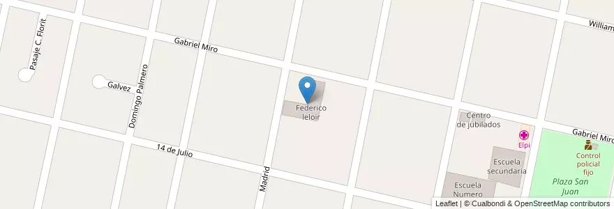 Mapa de ubicacion de Federico leloir en Argentine, Province De Buenos Aires, Partido De Morón, Castelar.
