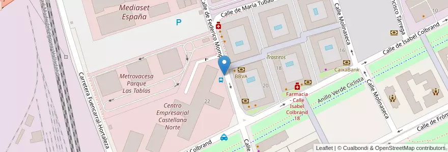 Mapa de ubicacion de FEDERICO MOMPOU, CALLE, DE,3 en إسبانيا, منطقة مدريد, منطقة مدريد, Área Metropolitana De Madrid Y Corredor Del Henares, مدريد.