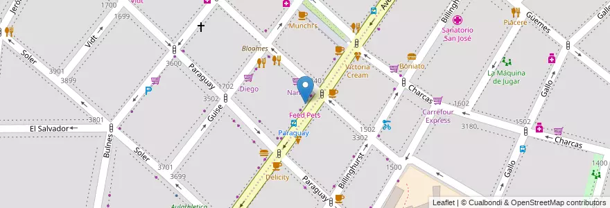 Mapa de ubicacion de Feed Pets, Palermo en 阿根廷, Ciudad Autónoma De Buenos Aires, 布宜诺斯艾利斯, Comuna 14.