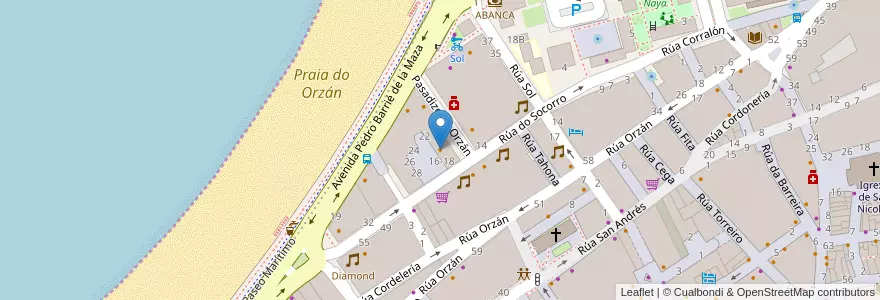 Mapa de ubicacion de Feedback en Испания, Галисия, А-Корунья, A Coruña, A Coruña.