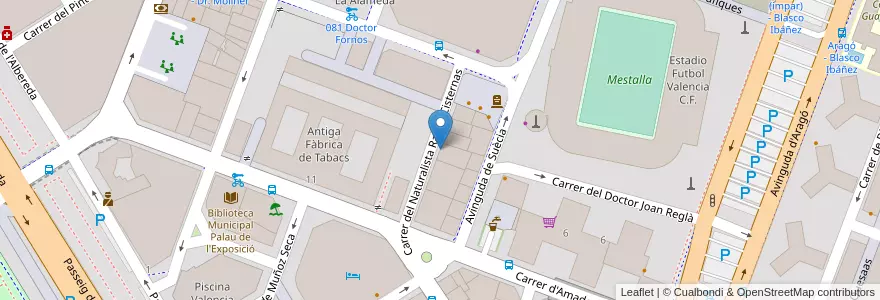 Mapa de ubicacion de Felina en Spain, Valencian Community, Valencia, Comarca De València, Valencia.