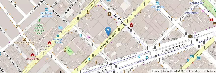 Mapa de ubicacion de Felisa Cowork en 스페인, Catalunya, Barcelona, Barcelonès, 바르셀로나.