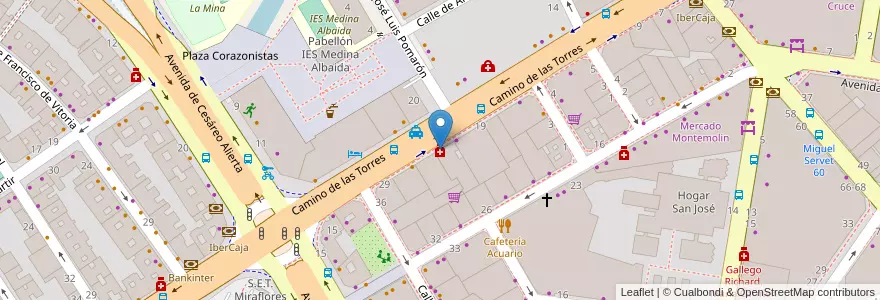 Mapa de ubicacion de Feliu Boneta, Ignacio Javier en Spain, Aragon, Zaragoza, Zaragoza, Zaragoza.