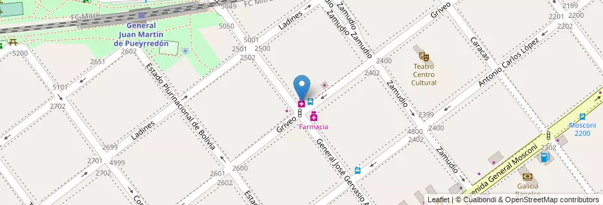 Mapa de ubicacion de Fenix, Villa Pueyrredon en 아르헨티나, Ciudad Autónoma De Buenos Aires, Comuna 12, 부에노스아이레스.