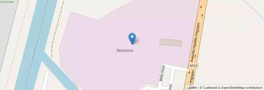 Mapa de ubicacion de Fenomix en Argentine, Province De Buenos Aires, Partido De Tigre, San Fernando.