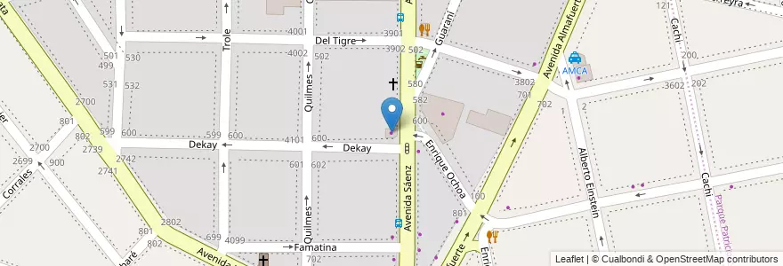 Mapa de ubicacion de Feria Americana, Nueva Pompeya en آرژانتین, Ciudad Autónoma De Buenos Aires, Comuna 4, Buenos Aires.