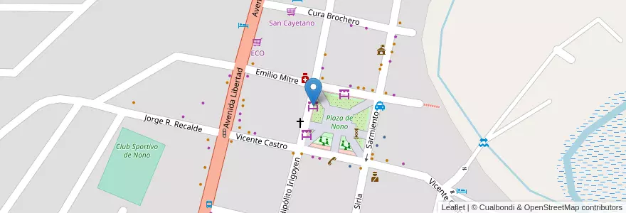 Mapa de ubicacion de Feria artesanal de Nono en Argentina, Córdoba, Departamento San Alberto, Municipio De Nono, Pedanía Nono, Nono.