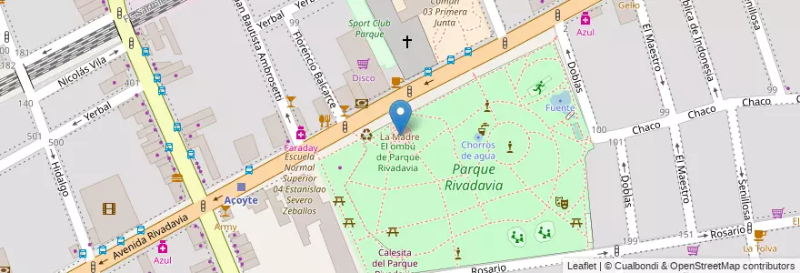 Mapa de ubicacion de Feria de Filatelia y Numismática, Caballito en الأرجنتين, Ciudad Autónoma De Buenos Aires, Buenos Aires, Comuna 6.