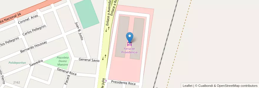 Mapa de ubicacion de Feria de Providencia en アルゼンチン, フフイ州, Departamento San Pedro, Municipio De San Pedro De Jujuy.