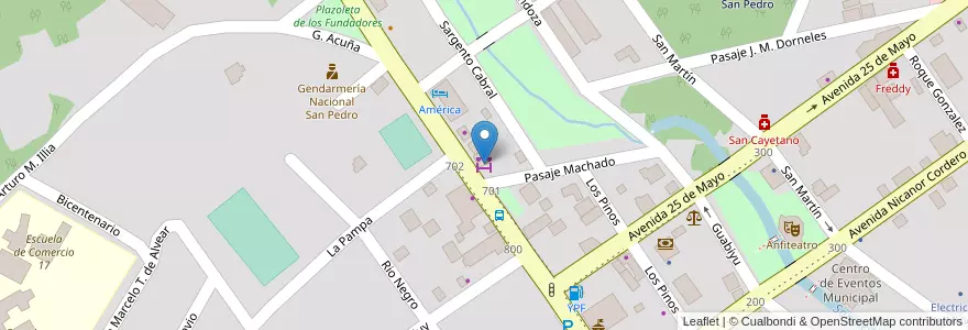 Mapa de ubicacion de Feria Franca de San Pedro en Argentina, Misiones, Departamento San Pedro, Municipio De San Pedro, San Pedro.