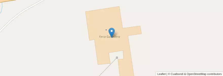 Mapa de ubicacion de Feria Ganadera en アルゼンチン, ラ・パンパ州, Municipio De General Acha, Departamento Utracán.