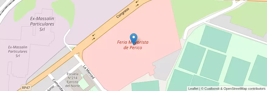 Mapa de ubicacion de Feria Mayorista de Perico en الأرجنتين, Jujuy, Departamento El Carmen, Municipio De Perico, Perico.