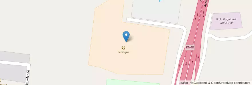 Mapa de ubicacion de Feriagro en Argentina, Chile, Mendoza, Departamento Luján De Cuyo, Distrito Perdriel.