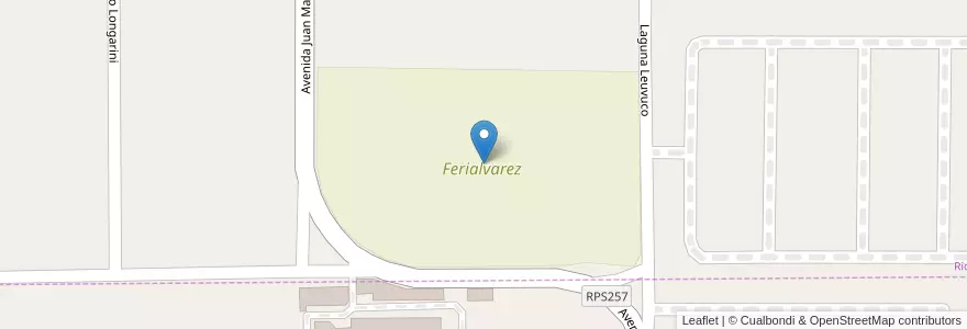 Mapa de ubicacion de Ferialvarez en Аргентина, Кордова, Departamento Río Cuarto, Pedanía Río Cuarto, Municipio De Río Cuarto, Río Cuarto.