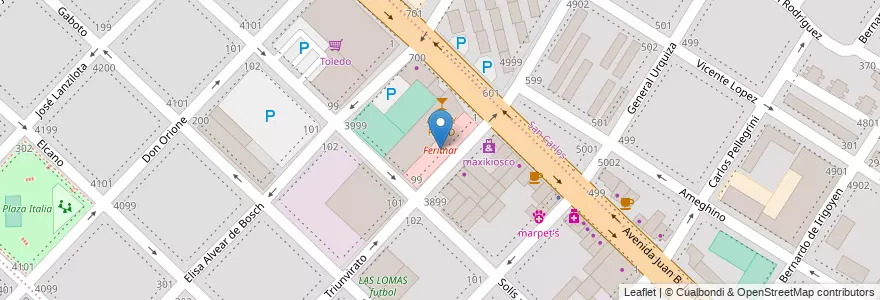 Mapa de ubicacion de Ferimar en الأرجنتين, بوينس آيرس, Partido De General Pueyrredón, مار ديل بلاتا.
