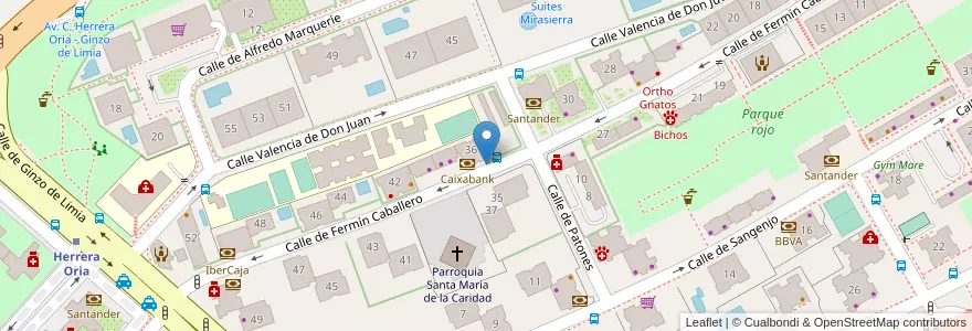 Mapa de ubicacion de FERMIN CABALLERO, CALLE, DE,36 en إسبانيا, منطقة مدريد, منطقة مدريد, Área Metropolitana De Madrid Y Corredor Del Henares, مدريد.