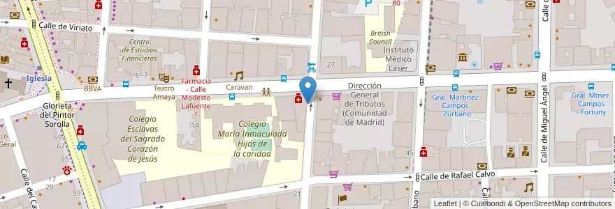 Mapa de ubicacion de FERNANDEZ DE LA HOZ, CALLE, DE,42 en اسپانیا, بخش خودمختار مادرید, بخش خودمختار مادرید, Área Metropolitana De Madrid Y Corredor Del Henares, مادرید.