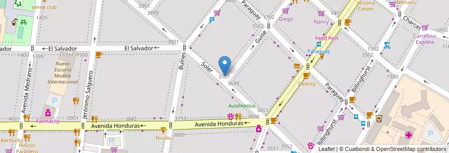 Mapa de ubicacion de Fernández, Palermo en 阿根廷, Ciudad Autónoma De Buenos Aires, 布宜诺斯艾利斯, Comuna 14.