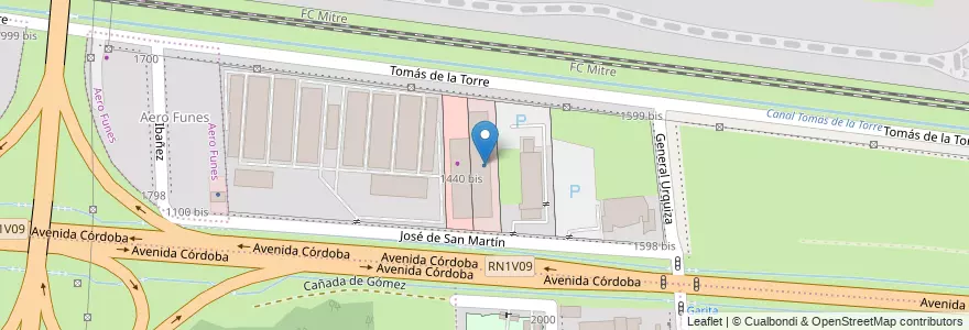 Mapa de ubicacion de Fernando Chiesa S.A. en 아르헨티나, Santa Fe, Departamento Rosario, Municipio De Funes, Funes.