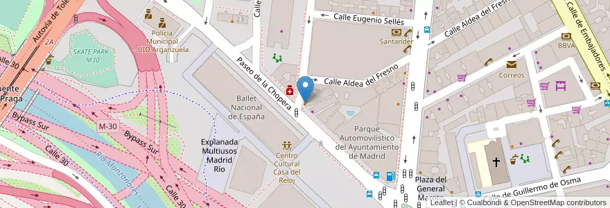 Mapa de ubicacion de Fernando Poo en 西班牙, Comunidad De Madrid, Comunidad De Madrid, Área Metropolitana De Madrid Y Corredor Del Henares, Madrid.