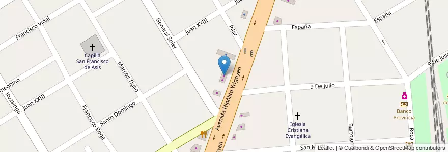 Mapa de ubicacion de Ferreteria 9 de Julio en Arjantin, Buenos Aires, Partido De Almirante Brown, Burzaco.