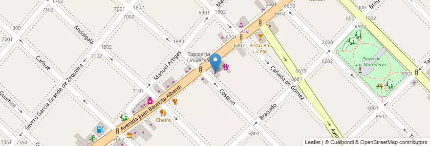 Mapa de ubicacion de Ferreteria Avenida, Mataderos en アルゼンチン, Ciudad Autónoma De Buenos Aires, Comuna 9, ブエノスアイレス.