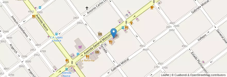 Mapa de ubicacion de Ferretería Bazar, Villa Pueyrredon en Аргентина, Буэнос-Айрес, Comuna 12, Буэнос-Айрес.